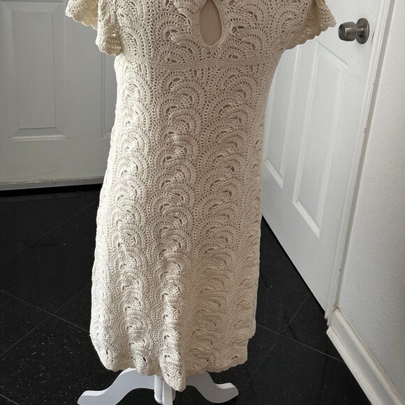 INC INTERNATIONAL CONCEPTS Women’s Ivory/Gold Embroidered Sheath Dress Sz L - Picture 11 of 15